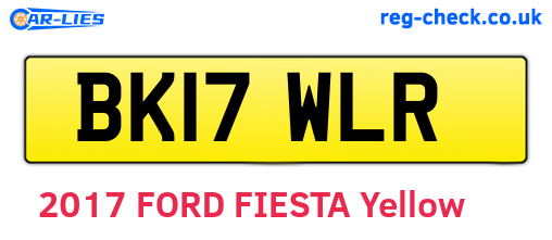 BK17WLR are the vehicle registration plates.