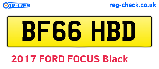 BF66HBD are the vehicle registration plates.