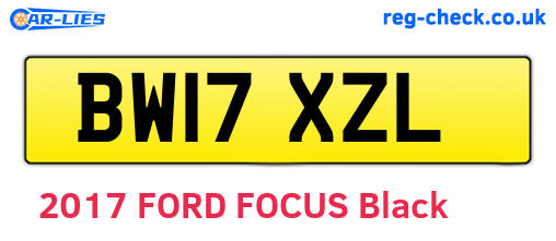 BW17XZL are the vehicle registration plates.