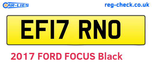 EF17RNO are the vehicle registration plates.