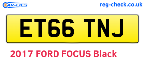 ET66TNJ are the vehicle registration plates.