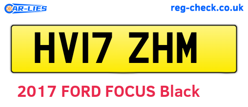HV17ZHM are the vehicle registration plates.