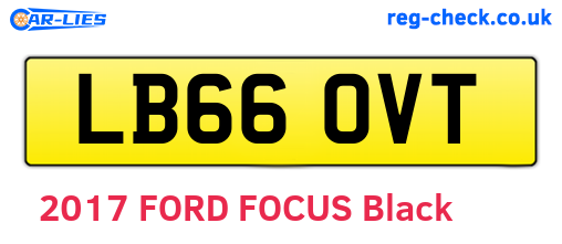 LB66OVT are the vehicle registration plates.