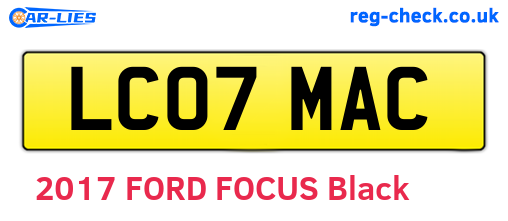 LC07MAC are the vehicle registration plates.