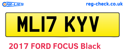 ML17KYV are the vehicle registration plates.
