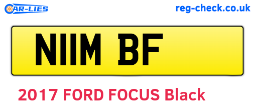 N11MBF are the vehicle registration plates.