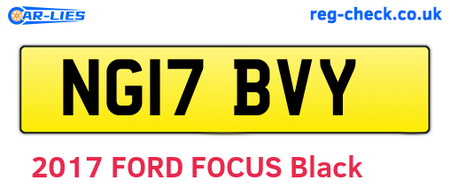 NG17BVY are the vehicle registration plates.