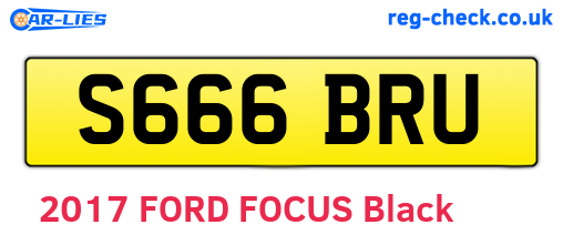 S666BRU are the vehicle registration plates.