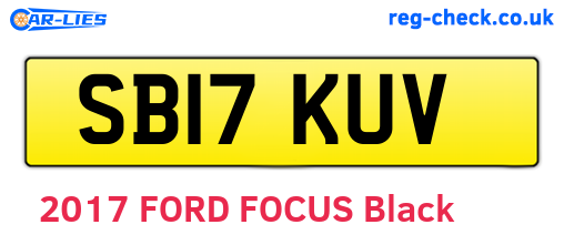 SB17KUV are the vehicle registration plates.