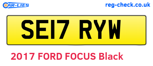 SE17RYW are the vehicle registration plates.