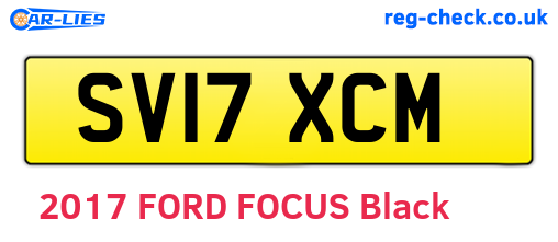SV17XCM are the vehicle registration plates.