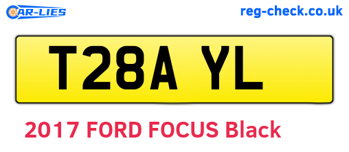 T28AYL are the vehicle registration plates.