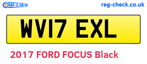 WV17EXL are the vehicle registration plates.