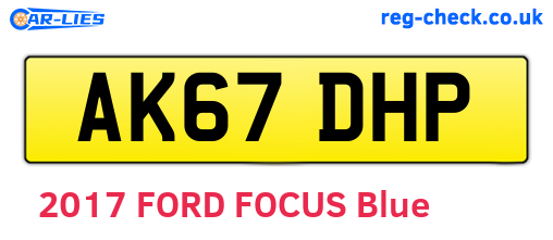 AK67DHP are the vehicle registration plates.