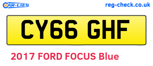 CY66GHF are the vehicle registration plates.