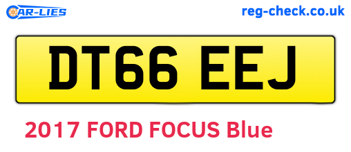 DT66EEJ are the vehicle registration plates.