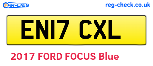 EN17CXL are the vehicle registration plates.