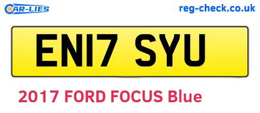 EN17SYU are the vehicle registration plates.