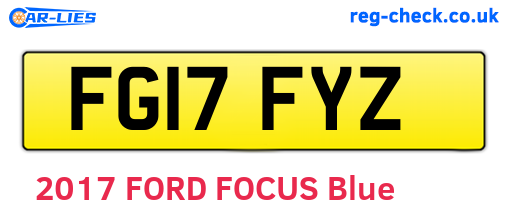 FG17FYZ are the vehicle registration plates.
