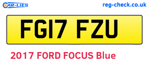 FG17FZU are the vehicle registration plates.