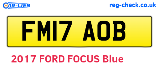 FM17AOB are the vehicle registration plates.