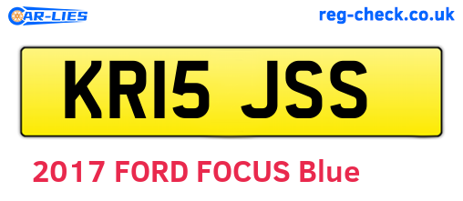 KR15JSS are the vehicle registration plates.
