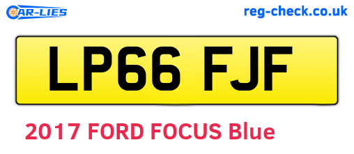 LP66FJF are the vehicle registration plates.