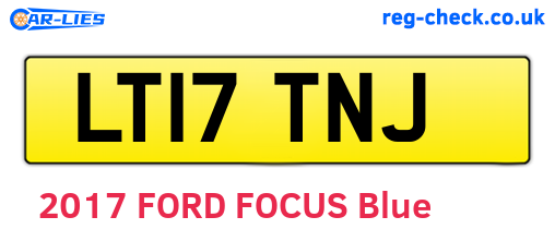 LT17TNJ are the vehicle registration plates.