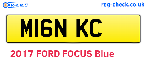 M16NKC are the vehicle registration plates.