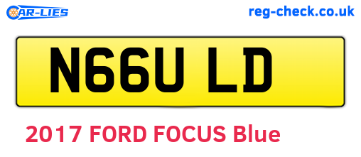 N66ULD are the vehicle registration plates.