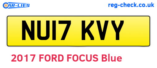 NU17KVY are the vehicle registration plates.