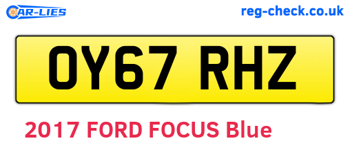 OY67RHZ are the vehicle registration plates.