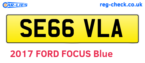 SE66VLA are the vehicle registration plates.