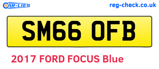 SM66OFB are the vehicle registration plates.