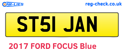 ST51JAN are the vehicle registration plates.