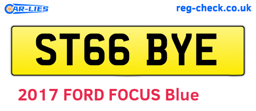ST66BYE are the vehicle registration plates.