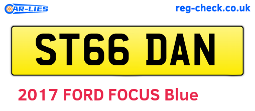 ST66DAN are the vehicle registration plates.