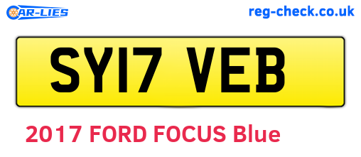 SY17VEB are the vehicle registration plates.