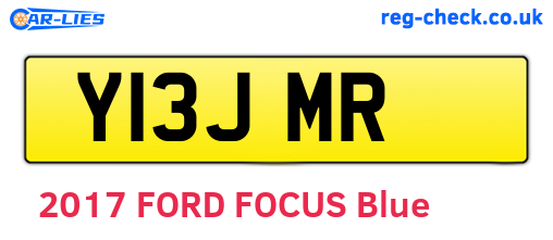 Y13JMR are the vehicle registration plates.