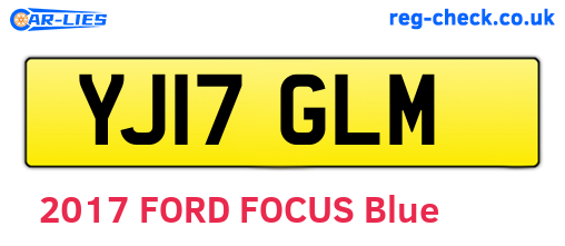 YJ17GLM are the vehicle registration plates.