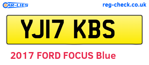 YJ17KBS are the vehicle registration plates.