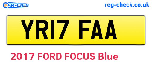 YR17FAA are the vehicle registration plates.