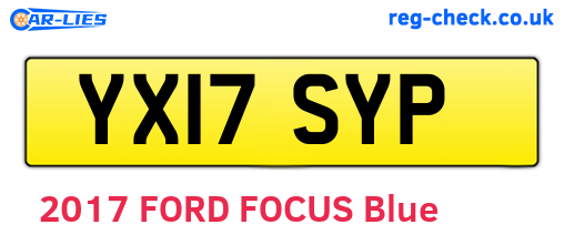 YX17SYP are the vehicle registration plates.