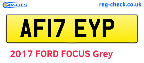 AF17EYP are the vehicle registration plates.