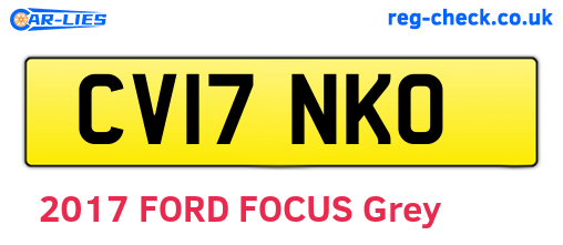 CV17NKO are the vehicle registration plates.