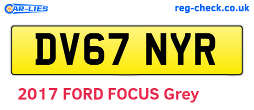 DV67NYR are the vehicle registration plates.