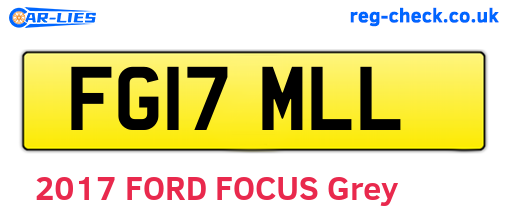 FG17MLL are the vehicle registration plates.