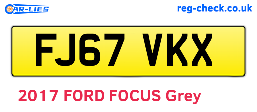 FJ67VKX are the vehicle registration plates.