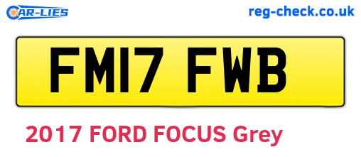 FM17FWB are the vehicle registration plates.