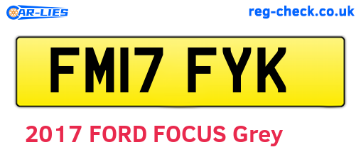 FM17FYK are the vehicle registration plates.
